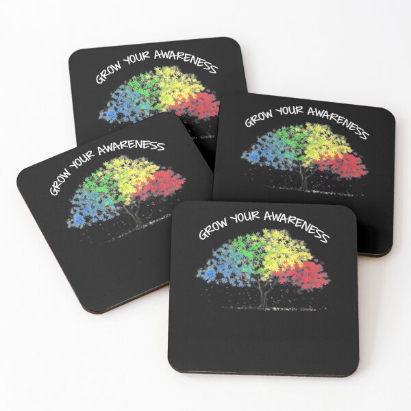 Item preview, Autism Awareness Rainbow Tree Grow Your Awareness Hand Drawn designed and sold by kamilbogaty1.