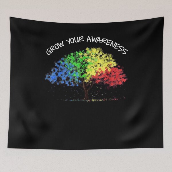 Item preview, Autism Awareness Rainbow Tree Grow Your Awareness Hand Drawn designed and sold by kamilbogaty1.