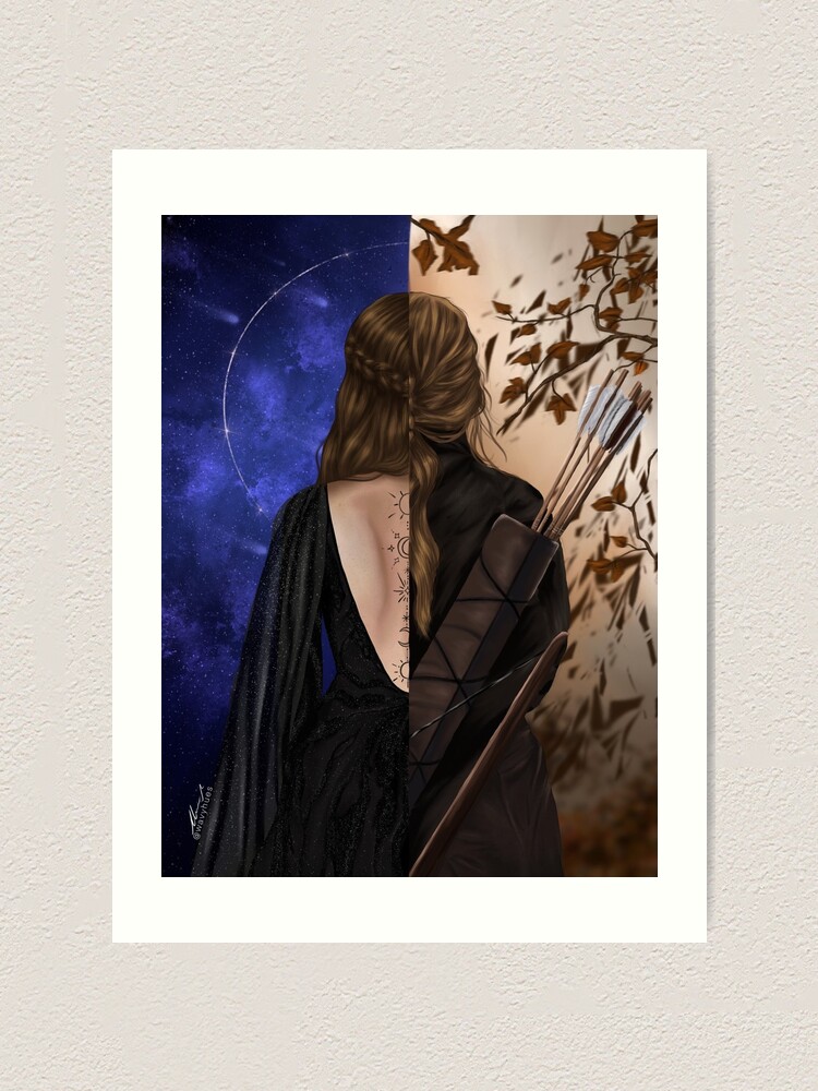 ACOTAR Series by Sarah J Maas Painting Canvas Poster Feyre and Rhysand  Illustration Prints Gwynriel Illustration Picture Decor