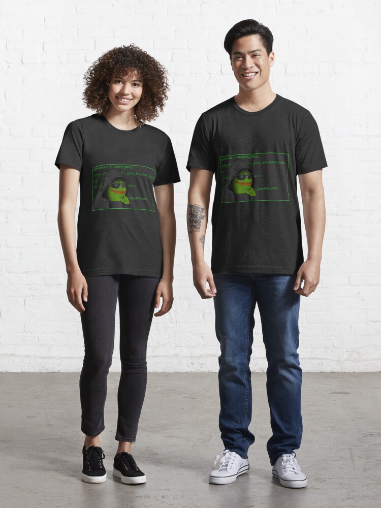 Hacker T-Shirt, Green Pixels