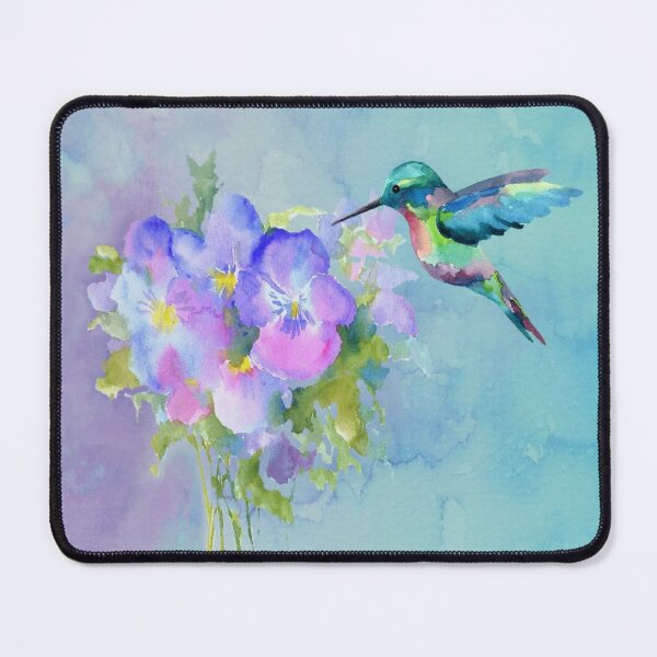 Item preview, Hummingbird and Pansies designed and sold by Barbny.