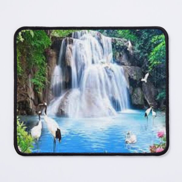 Item preview, Peaceful Waterfall Scene Print on home gifts, decor, accessories and puzzles. designed and sold by lduke47.