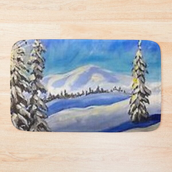 Item preview, Snow Falling In The Mountains Print on gifts, holiday, apparel, accessories, home decor. Snow Mountain Fans. designed and sold by lduke47.
