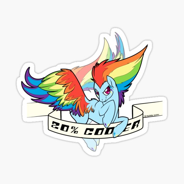 Literally 20% More Rainbow Sticker