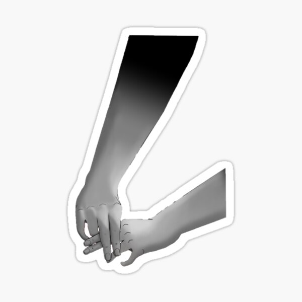 Statue holding hands Sticker