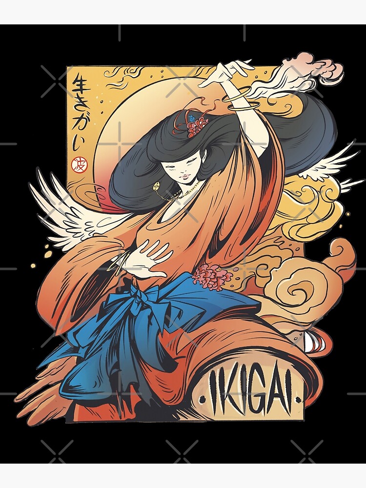 Japanese Japan Ikigai Art Girl Spiritual Poster For Sale By DrosoMan Redbubble