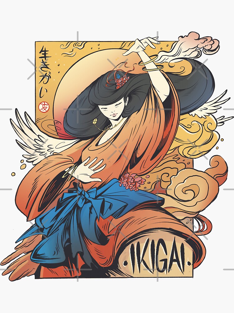 Japanese japan ikigai art girl spiritual | Sticker