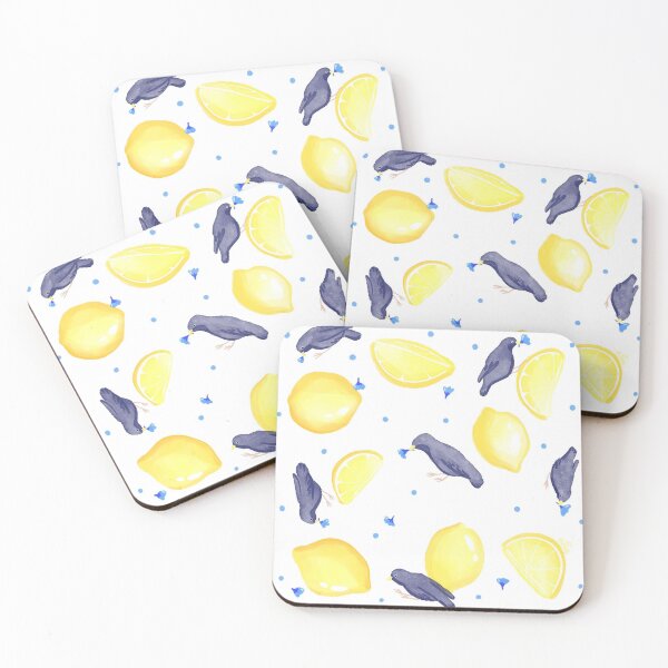 Item preview, Lemons and black bird designed and sold by Alia Kamiya.