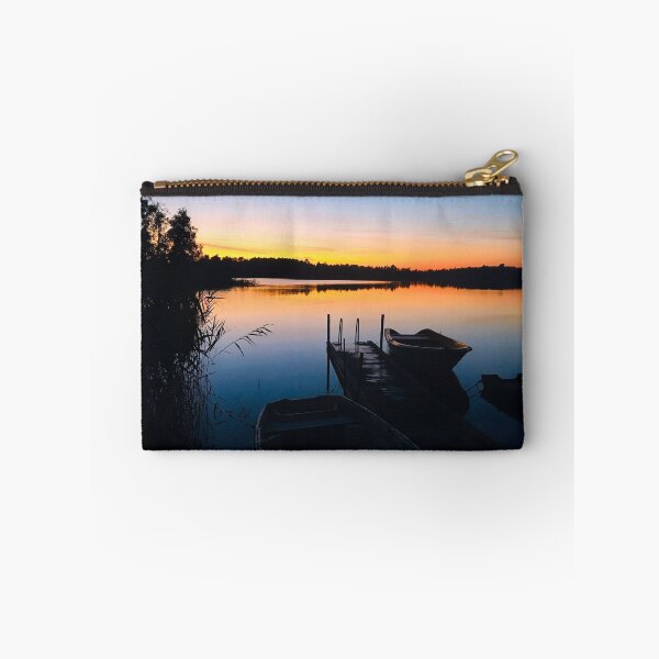 Item preview, Fishing boat by the lake version three designed and sold by HenrikGPhoto.
