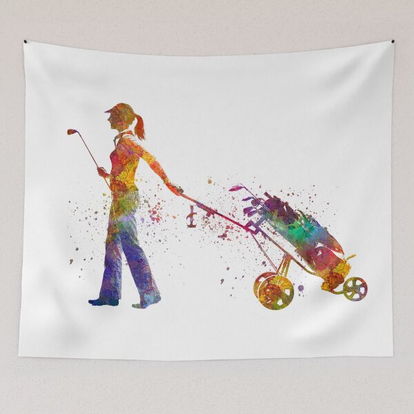 Item preview, Golf player in watercolor designed and sold by paulrommer.