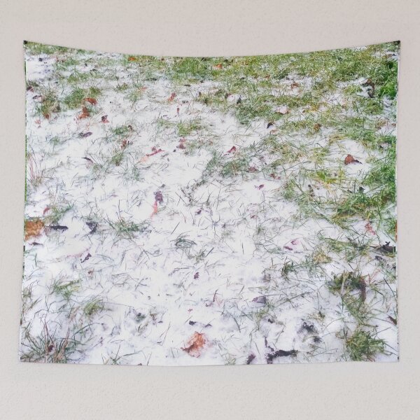 Item preview, Green grass covered with first snow designed and sold by helenkaiy.