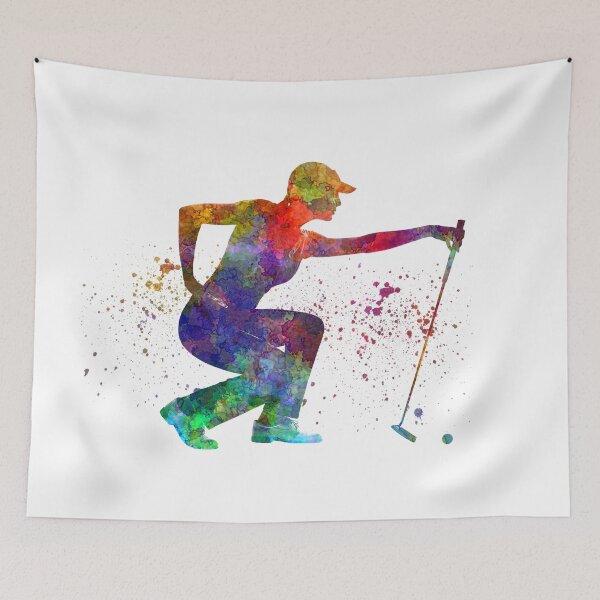 Item preview, Golf player in watercolor designed and sold by paulrommer.