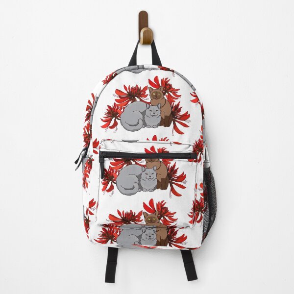 Item preview, two cats and an australian coral tree designed and sold by babanovaesha.
