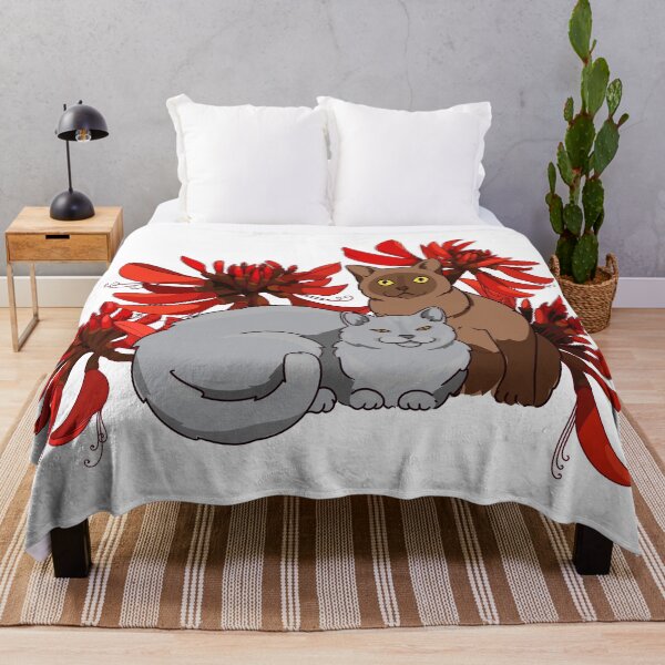 Item preview, two cats and an australian coral tree designed and sold by babanovaesha.