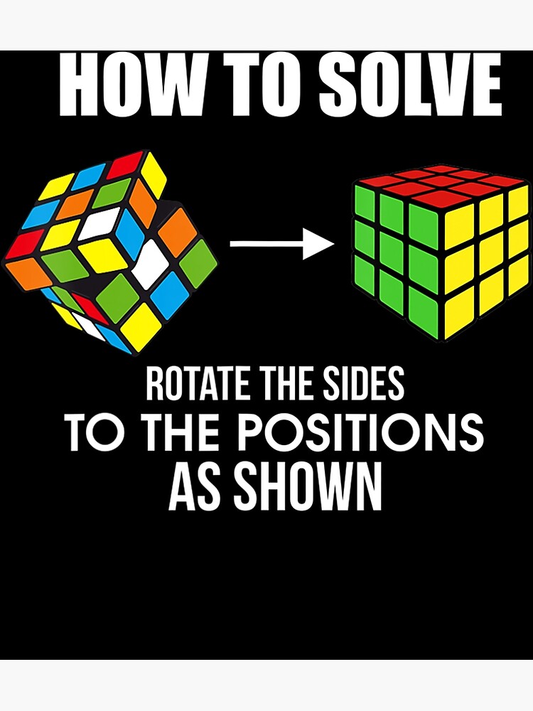 How To Solve Puzzle Cube Funny Cubing Poster For Sale By How To Solve Puzzle Cube Funny Cubing Poster For Sale By