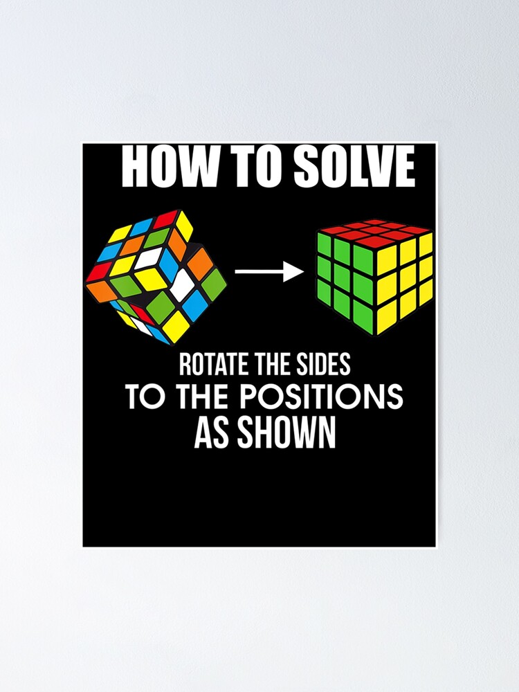 How To Solve Puzzle Cube Funny Cubing Poster For Sale By How To Solve Puzzle Cube Funny Cubing Poster For Sale By