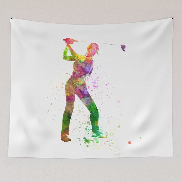Item preview, Golf player in watercolor designed and sold by paulrommer.