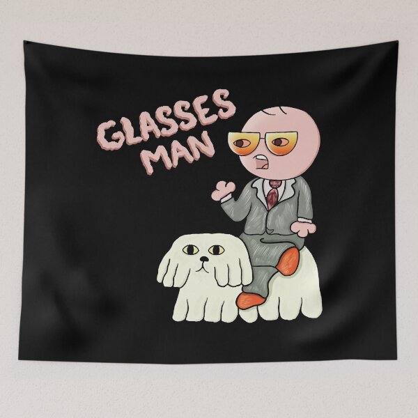 Item preview, Glasses man rides a dog designed and sold by CyphersHunter.