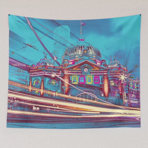 Item preview, Finders Street Station Melbourne, cool architecture in the city designed and sold by Mauswohn.