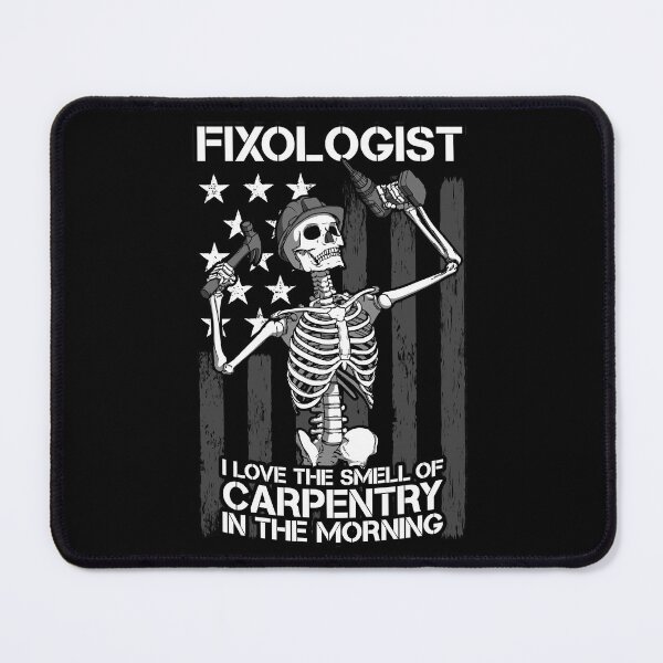 Item preview, Fixologist Gothic Skeleton USA Flag Woodworking Carpenter designed and sold by GrandeDuc.
