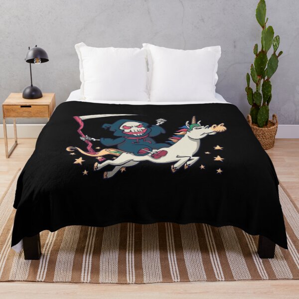 Item preview, Grim reaper rides a unicorn designed and sold by DerSenat.