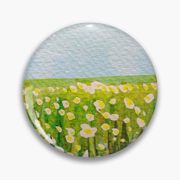 Item preview, Daisies field in watercolors illustration pattern designed and sold by Ala Lopatniov.