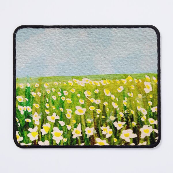 Item preview, Daisies field in watercolors illustration pattern designed and sold by Ala Lopatniov.