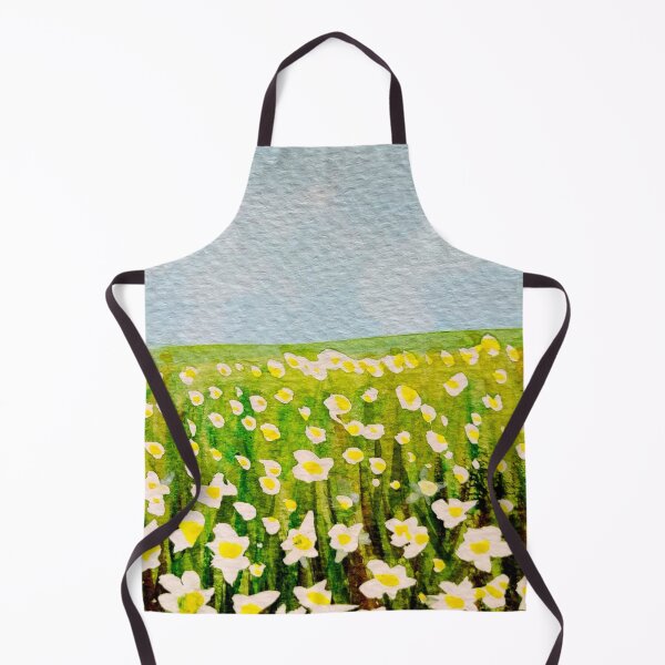 Item preview, Daisies field in watercolors illustration pattern designed and sold by Ala Lopatniov.