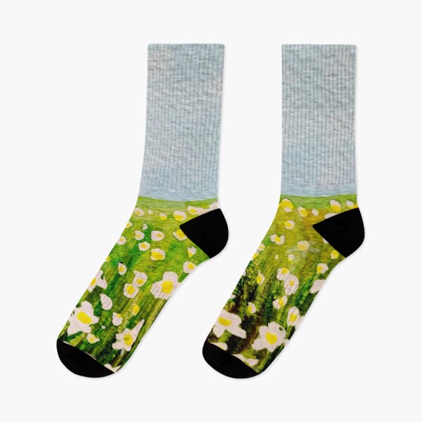 Item preview, Daisies field in watercolors illustration pattern designed and sold by Ala Lopatniov.