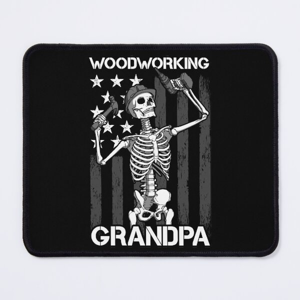 Item preview, Woodworking Grandpa Carpentry Skeleton USA Flag Carpenter designed and sold by GrandeDuc.