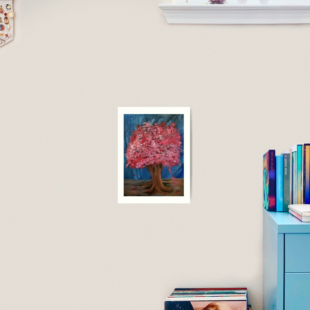 Cherry blossom at night Art Print