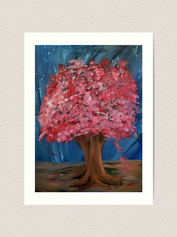 Alternate view of Cherry blossom at night  Art Print