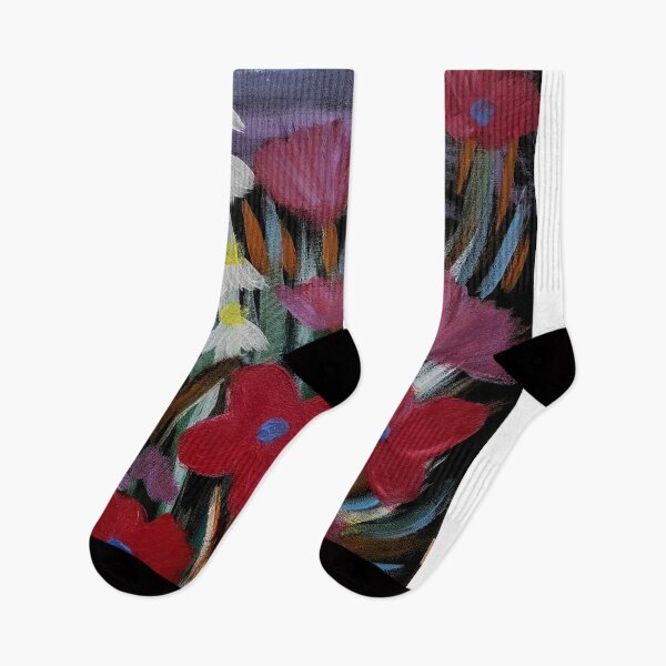 Item preview, Some bright fun looking abstract flowers with metallic and iridescent medium mix designed and sold by kkartwork.