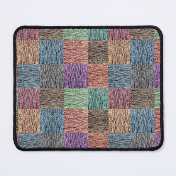 Item preview, Classic Colorful Chequered Pattern with Wood Texture Feel designed and sold by Wiggly Lines.