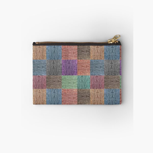 Item preview, Classic Colorful Chequered Pattern with Wood Texture Feel designed and sold by Wiggly Lines.
