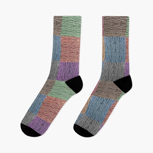 Item preview, Classic Colorful Chequered Pattern with Wood Texture Feel designed and sold by Wiggly Lines.