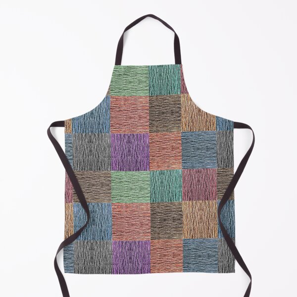 Item preview, Classic Colorful Chequered Pattern with Wood Texture Feel designed and sold by Wiggly Lines.