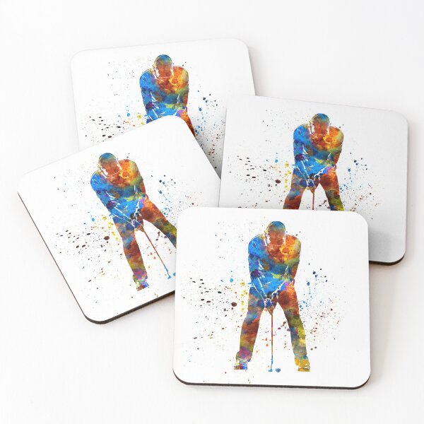 Item preview, Golf player in watercolor designed and sold by paulrommer.