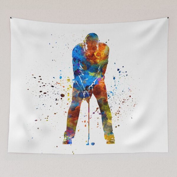 Item preview, Golf player in watercolor designed and sold by paulrommer.