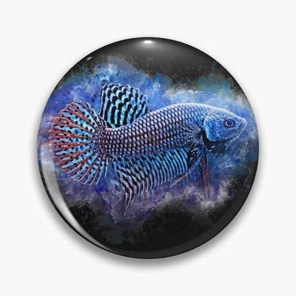 Item preview, Fighting Fish Alien Blue - Betta splendens designed and sold by AquariumLutter.