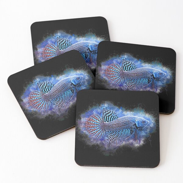 Item preview, Fighting Fish Alien Blue - Betta splendens designed and sold by AquariumLutter.