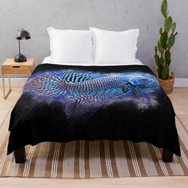 Item preview, Fighting Fish Alien Blue - Betta splendens designed and sold by AquariumLutter.