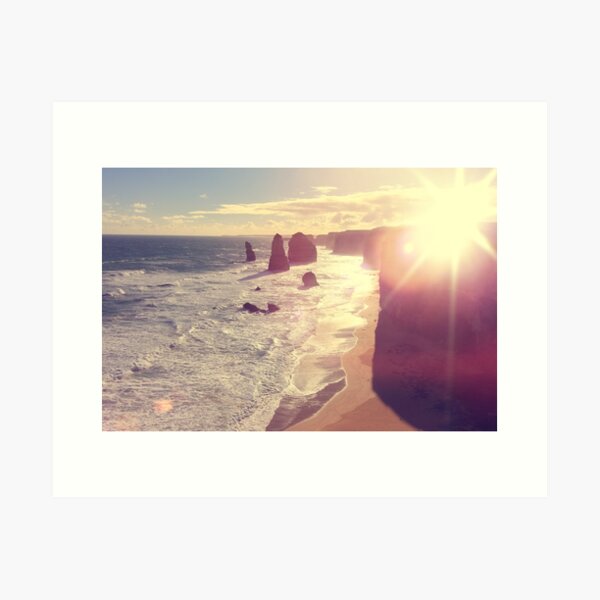 Item preview, Twelve Apostles with Sun Flare Port Campbell National Park Australia designed and sold by Beverly Claire Kaiya.