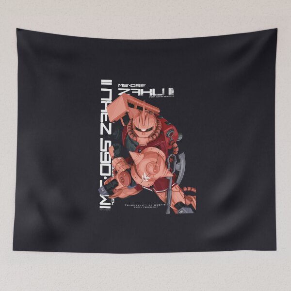 Item preview, MS-06S Zaku II White Text designed and sold by ijunk.