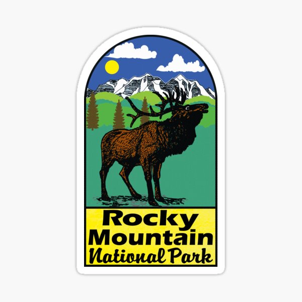 ROCKY MOUNTAIN NATIONAL PARK COLORADO ELK HIKING CLIMBING CAMPING 2 Sticker