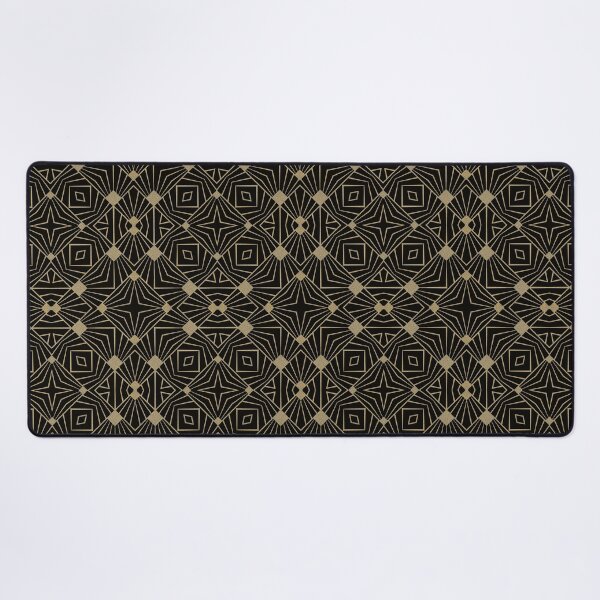 Item preview, Exquisite Retro Black Gold Art Deco Tile designed and sold by artsandsoul.