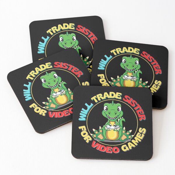 Item preview, Will Trade Sister For Video Games Dinosaur Playing Video Games designed and sold by RGRamsey.