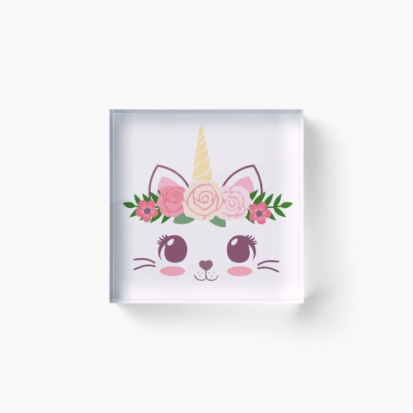 Item preview, Kawaii Unicorn Cat Caticorn Flowers designed and sold by Simplyy  Unique.