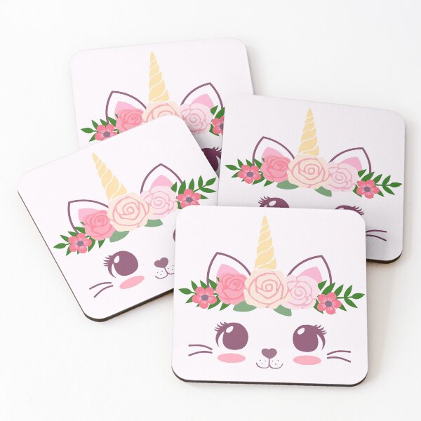 Item preview, Kawaii Unicorn Cat Caticorn Flowers designed and sold by Simplyy  Unique.