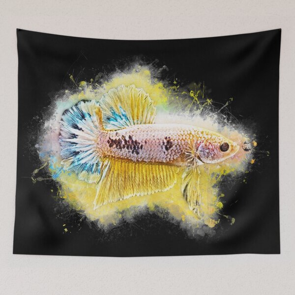 Item preview, Fighting fish Halfmoon metallic designed and sold by AquariumLutter.